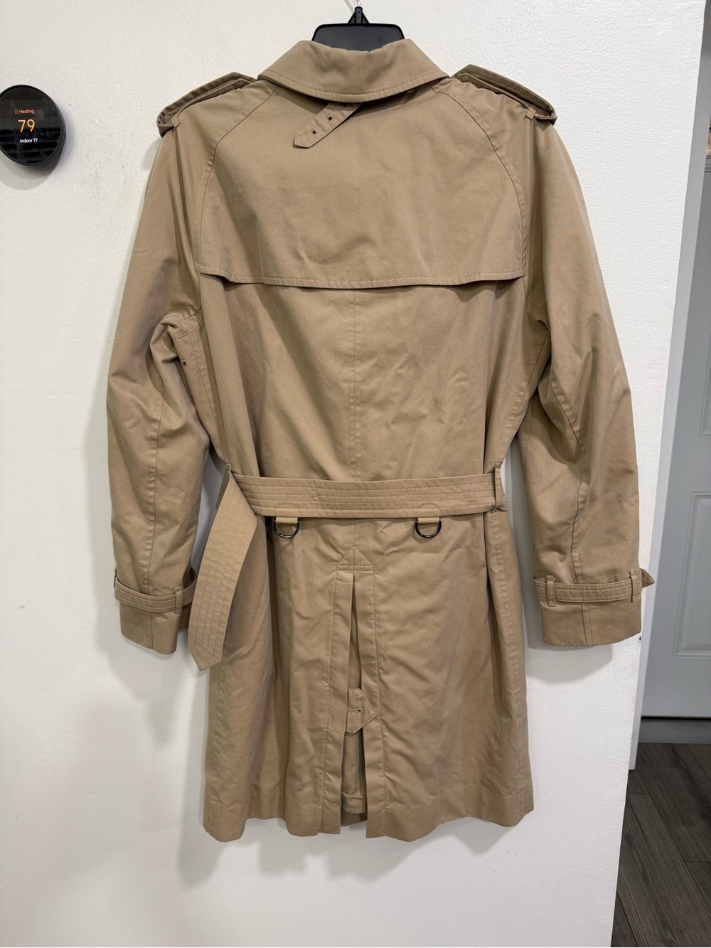 Burberry London Women's Beige Belted Trench Coat Nova Check Lined Classic Jacket - Picture 8 of 16